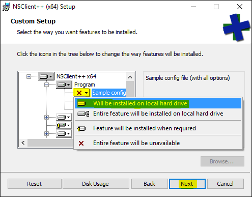 Icinga 2 Windows Setup NSClient++