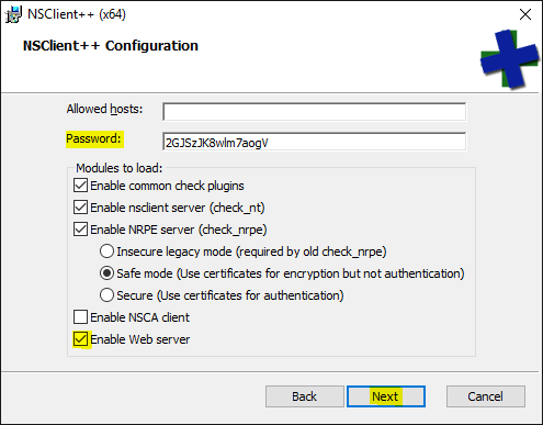 Icinga 2 Windows Setup NSClient++