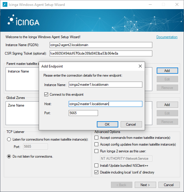 Icinga 2 Windows Setup