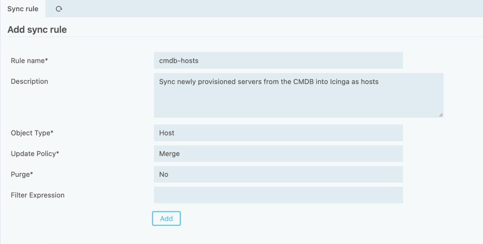 Synchronization rule