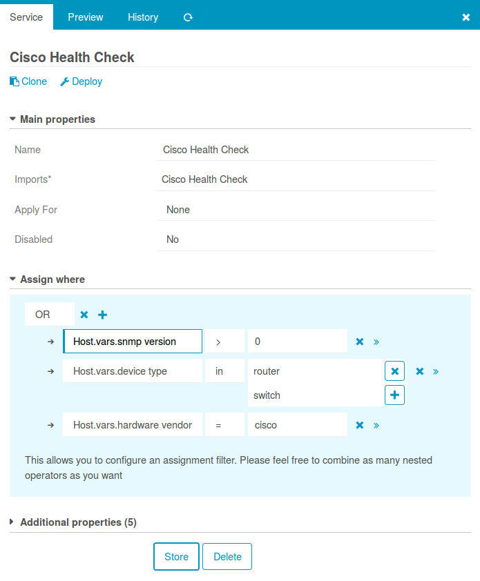 Assign SNMP-based checks