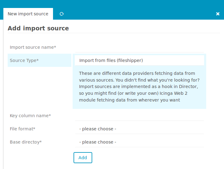 Add a Fileshipper Import Source