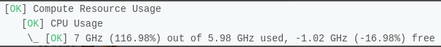 Values for overclocked CPU
