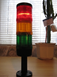 A homemade traffic light