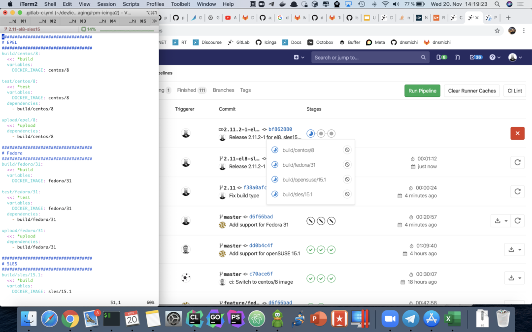 Package updates: RHEL/CentOS 8, SLES 15 SP1, Fedora 31, OpenSUSE 15.1