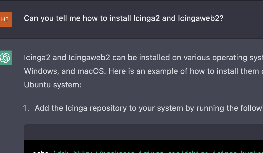 Using ChatGPT + Icinga?