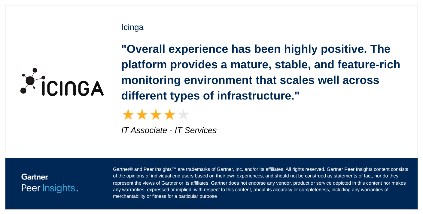 GPI_ReviewSnippet_268303_11022026 Gartner Review about Icinga